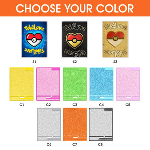 Personalized Couple Poke Love Acrylic Card, Custom photo Anime Themed Gift for Anniversary, Gamer Husband Present from Wife, Love Card Gift