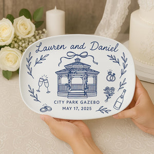 Custom Wedding Venue Platter Personalized Decorative Keepsake Plate with Names, Date & Location Wedding Gift Reception DECOR only