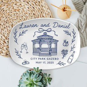 Custom Wedding Venue Platter Personalized Decorative Keepsake Plate with Names, Date & Location Wedding Gift Reception DECOR only