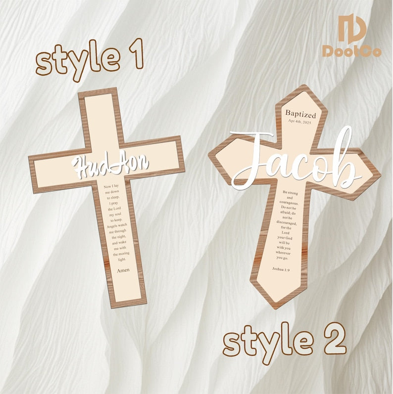 Personalized Baptism Gift,Custom Wooden Cross,Baby Shower Gift,Cross With Name,Baptism Cross,Christening Gift,Baby Dedication,Nursery Decor