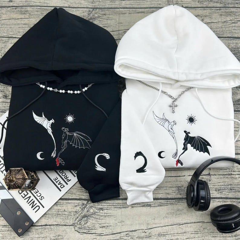 Toothless & Light Fury Embroidered T-Shirt, Toothless And Light Fury Couple Matching Sweater, How To Train Your Dragon Embroidery Hoodie il_794xN.7010994573_jinf.jpg