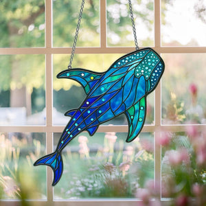 Whale Shark ACRYLIC suncatcher, Whale Window Hangings, Not Glass, Gift For Her, Home Decor, Sea animal Decor