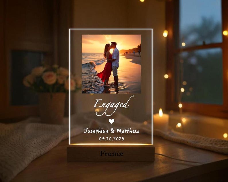 Personalized Engaged Gifts | Custom Engagement Gifts for Couple | Engagement Frame | Custom Gift | Anniversary Birthday Wedding Gifts