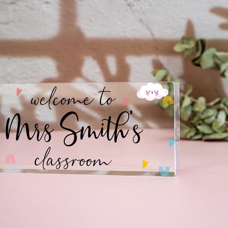 Teacher Gifts,Teacher Appreciation Gifts,Custom Teacher Desk Name Plate,Teacher Plaque,Thank You Teacher,Teacher Name Sign,Leaving School