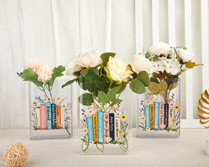 Personalized Book Vase, Acrylic Reader Gift, Custom Literary Decor