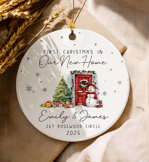 Custom New Home Ornament 2025, Our First Christmas in New Home Ornament, First Home Christmas Ornament, New House Ornament, Newlywed Gift