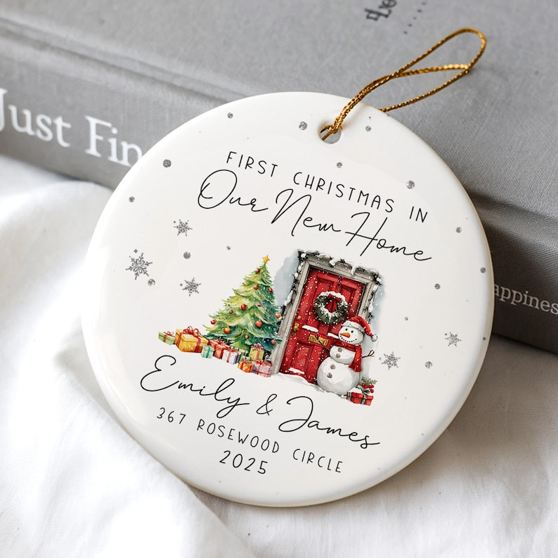 Custom New Home Ornament 2025, Our First Christmas in New Home Ornament, First Home Christmas Ornament, New House Ornament, Newlywed Gift