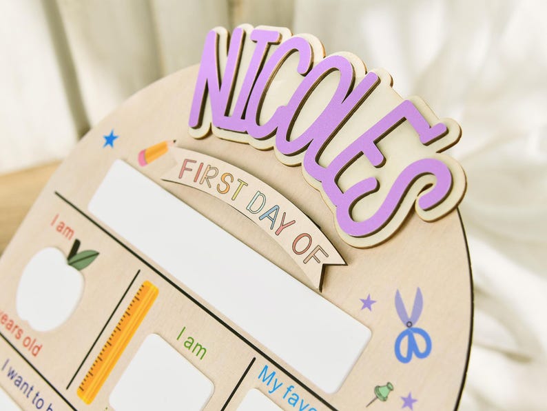 Custom First Day of School Sign, Back to School Sign, Preschool, Kindergarten 1st Day of School Sign, School Board, Last Day of School Sign