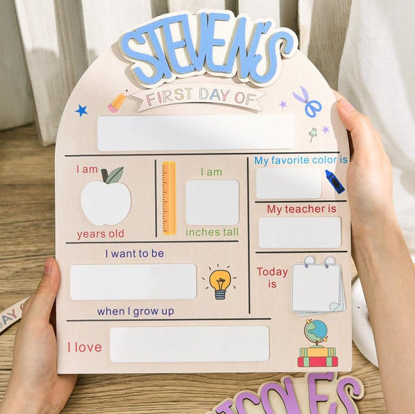 Custom First Day of School Sign, Back to School Sign, Preschool, Kindergarten 1st Day of School Sign, School Board, Last Day of School Sign