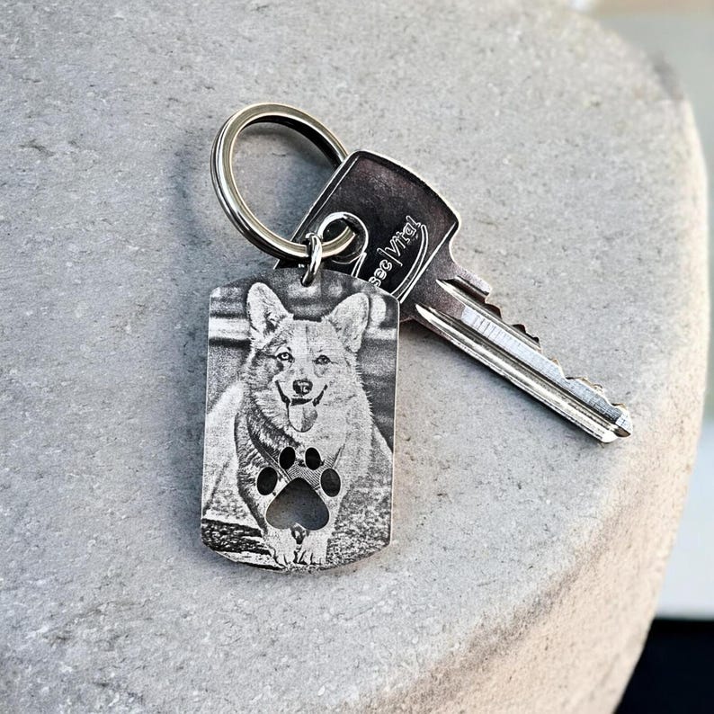 Personalised Photo Keyring Pet Memorial Personalised Photo Keyring – Custom Pet Memorial Gift For Cat Or Dog Loss (Silver Circle) Pet Memorial Gifts - Foto 3