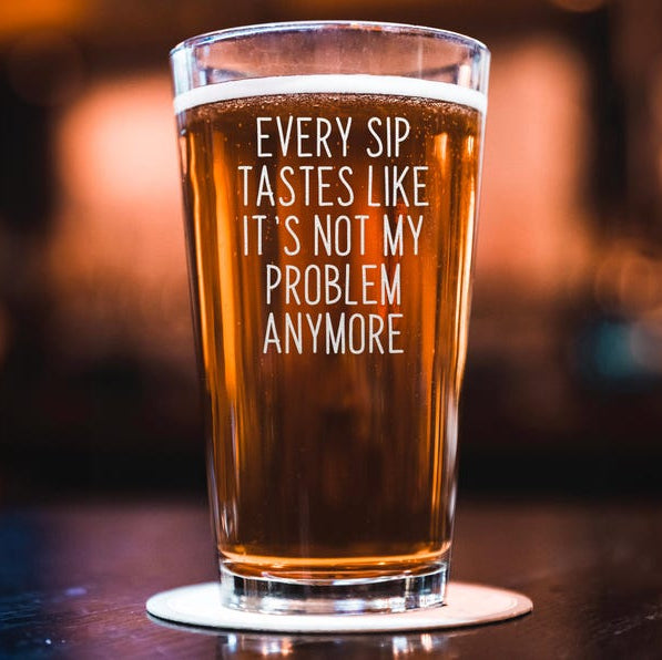 Funny Retirement Beer Glass for Men and Women, Hilarious Farewell Gift from Coworkers, Best Happy Retirement Gift Idea, Personalized Option