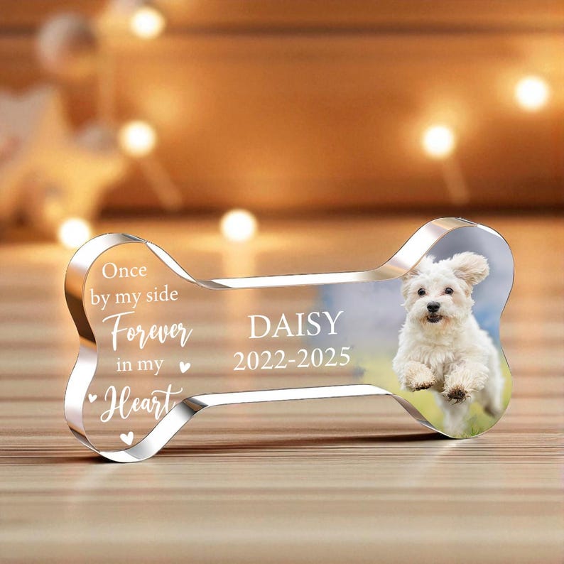 Personalized Pet Memorial Plaque, Photo Pet Memorial Gift, Pet Loss Keepsake, Pet Memorial Photo Plaque, Sympathy Gift, Acrylic Photo Block