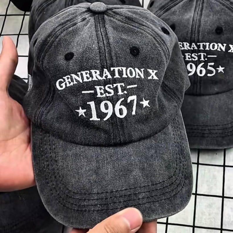 Custom Gen X Embroidered Hat, Personalized Generation X Cap, Gift For Father's Day, Gift For Mom