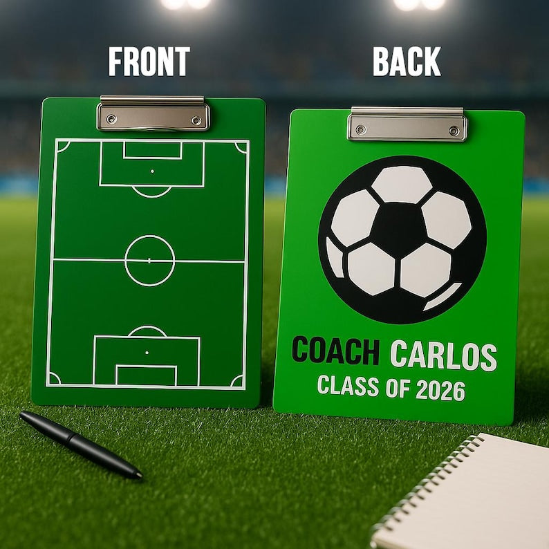 Personalized Sports Coach Clipboard Customized Acrylic Gift for Him or Her Football Basketball Soccer Hockey Coach Custom Name Class of 2026