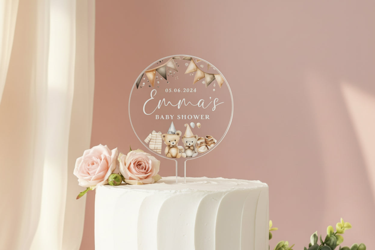 Personalised Baby Shower Cake Topper | Baby Shower | Cake Topper | Baby Shower Cake | Cute Cake Topper | Baby Shower Cake | Cake Topper