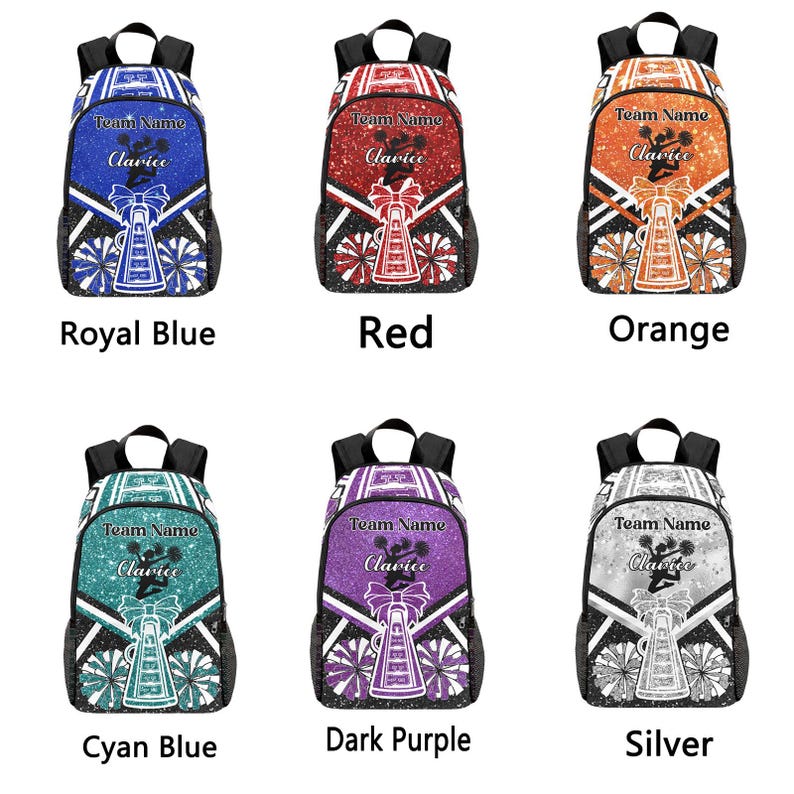 Personalized Cheer Backpack Cheerleader Bag Custom Name Cheerleading Bookbag School Bags for Cheer Team Coaches Gift