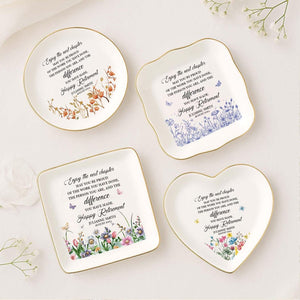 Custom Retirement Jewelry Dish, Personalized Retirement Gifts for Women, Happy Retirement Gift, Nurse Retirement-Teacher Retirement Gift
