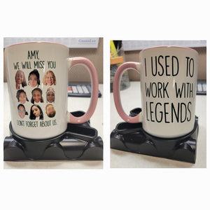 Personalized Retirement Mug, Custom Retirement Gift For Boss Co Worker, Going Away Gift For Coworker, Officially Retired Cup For Men Women Custom Upto 8 Faces
