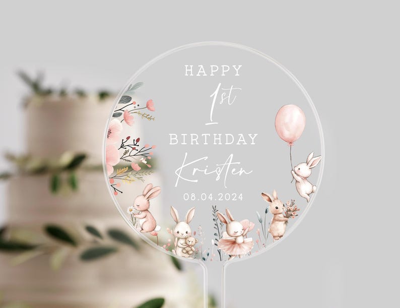 Personalised First Birthday Cake Topper | First Birthday Celebrations | Cake Topper | First Birthday Cake Topper | Birthday Cake Topper