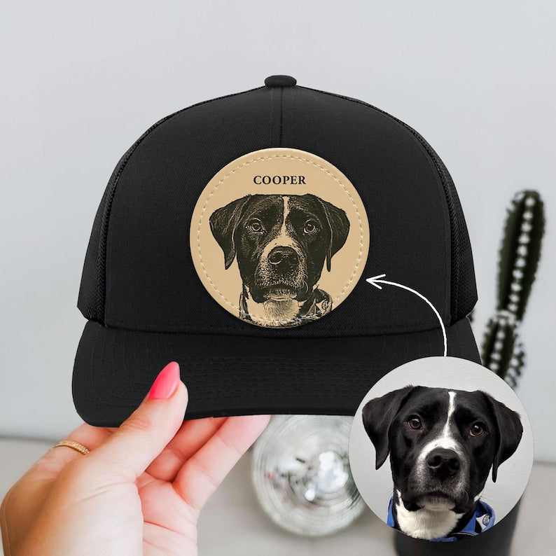 Custom Pet Photo Trucker Hat: Personalized Dog Mom & Cat Dad Gift