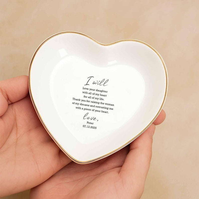 Custom Thank You Gift For Mom, Wedding Ring Dish For Mother In Law, Mother Of The Bride/Groom Jewelry Tray, Wedding Gift From Daughter/Son