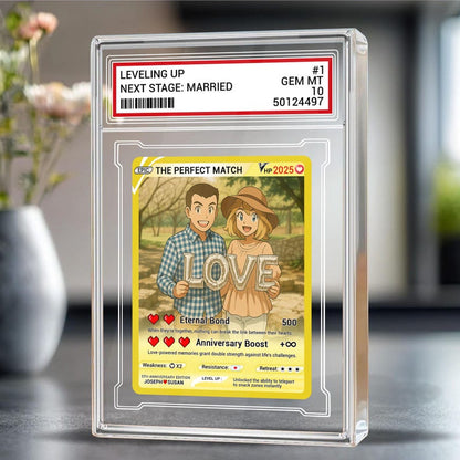 Personalized Anime Pokémo Style Wedding Card Gift, Custom Acrylic with Your Photo, Unique Anniversary Keepsake for Couples, Bride & Groom
