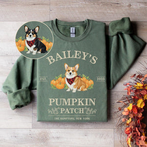 Corgi Halloween Sweatshirt Personalized Corgi Shirt Pumpkin Farm Sweater Dogs Fall Crewneck Corgi Mom Thanksgiving Gift Corgi Dog Lovers