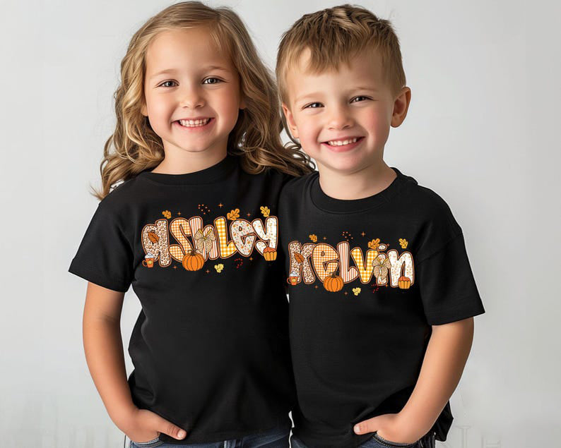 Personalized Kids Fall Shirt, Fall Kids Name Shirt, Cute Fall Shirt, Children Fall Name Tee, Cute Toddler Girl Boy T-shirt, Autumn Clothing