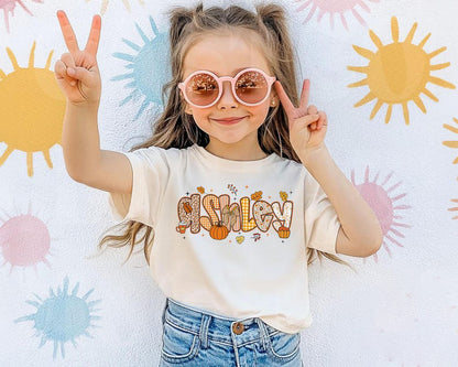 Personalized Kids Fall Shirt, Fall Kids Name Shirt, Cute Fall Shirt, Children Fall Name Tee, Cute Toddler Girl Boy T-shirt, Autumn Clothing
