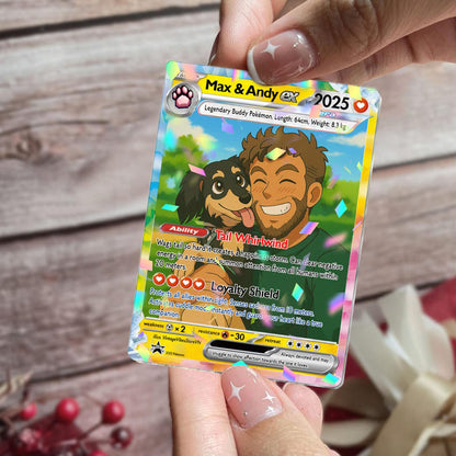 Personalized Pet PKM Card, Custom Your Pet as a Poke Card, Dog Portrait, Pet Lover Gift, Pet memorial, Pet Gift, Dog Gift, Cat Gift