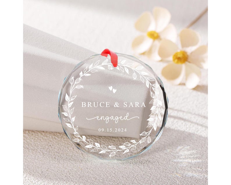 Custom Engagement Gifts, Engagement Ornament, Engaged Ornament Engagement Gift For Couple, Custom Ornaments, Personalized Ornaments