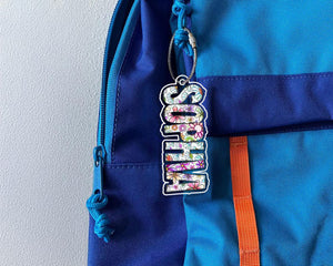 Personalized Back To School Gifts For Kids Girl, Backpack Kids Name Tag, Cute Daisy Backpack Name Keychain, Diaper Bag Tag, Lunch Box Tag