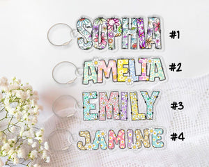 Personalized Back To School Gifts For Kids Girl, Backpack Kids Name Tag, Cute Daisy Backpack Name Keychain, Diaper Bag Tag, Lunch Box Tag