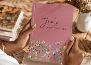 Retirement Gift for Women-Personalized New Chapter Journal with Wildflowers, Teacher Retirement Book, Coworker Farewell, Nurse New Beginning