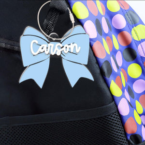 Bow Backpack Name Tag, Kids Name Keychain, Diaper Bag Name Tag, Custom Lunch Box Tag, School Bag Tag, Gift for Kids, Water Bottle Tag