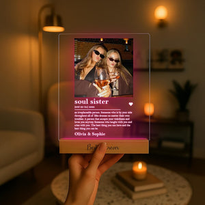 Personalized Soul Sister Definition photo Night Light, best friend gifts, Birthday Gifts for her, soul sister gifts, chirtsmas gift, for her