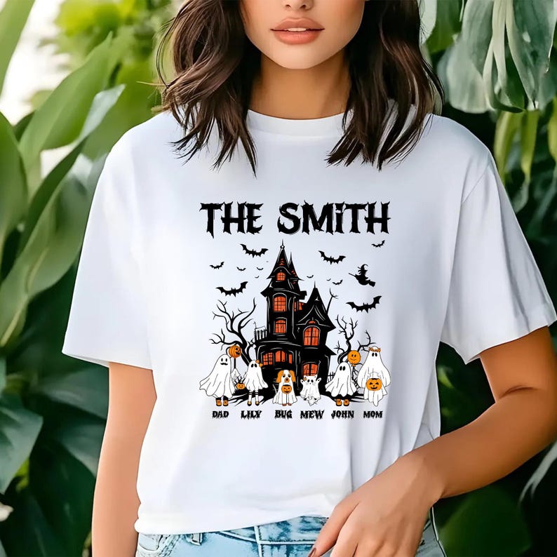 Personalized Halloween Family Shirt, Custom Name Shirt, Halloween Ghost Family Shirt, Family Matching Halloween Shirt, Gift For Family