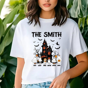 Personalized Halloween Family Shirt, Custom Name Shirt, Halloween Ghost Family Shirt, Family Matching Halloween Shirt, Gift For Family