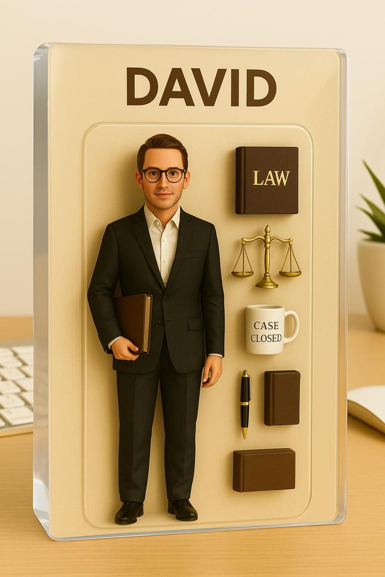 Personalized\Effect Job Action Figure Acrylic Block Plaque Custom Gift, Unique Keepsake Custom Job Gift