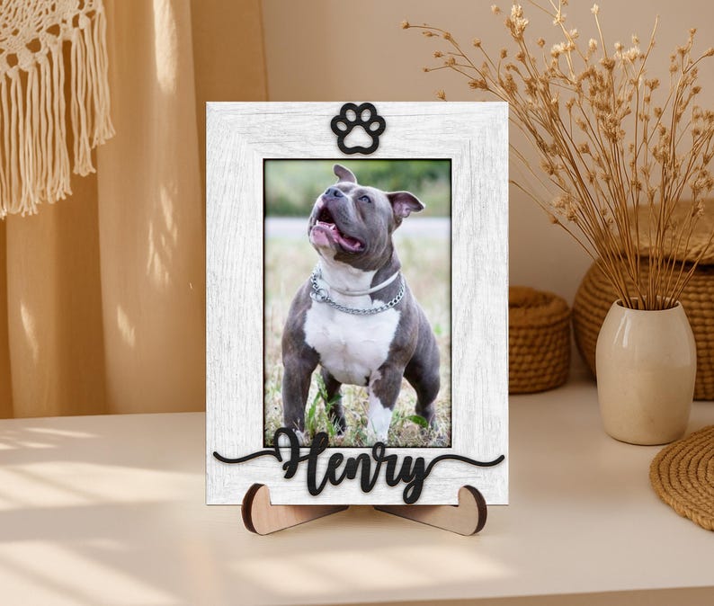 Personalized Pet Picture Frame,Dog Frame,Dog Memorial Gift,Pet Name Photo,Cat Dog Lover,Cat Memorial,Pet Portrait,New Pet Gift,Pet Keepsake