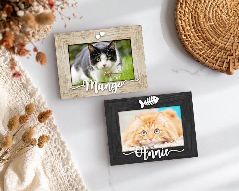 Personalized Pet Picture Frame,Dog Frame,Dog Memorial Gift,Pet Name Photo,Cat Dog Lover,Cat Memorial,Pet Portrait,New Pet Gift,Pet Keepsake