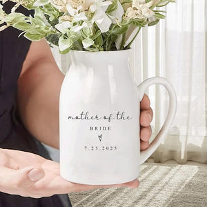 Personalized Wedding Gift For Mother Of The Bride & Groom,Mother's Day Gift For Mom,Mother of the Groom Flower Vase,Mother of the Bride Gift