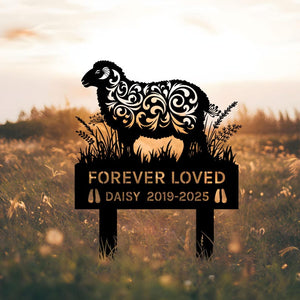 Personalized Sheep Memorial Stake,Sheep Name Sign,Sheep Loss Memorial,Sympathy Gift,Pet Grave Marker,Memorial Gifts,Garden Decor,Pet Tribute