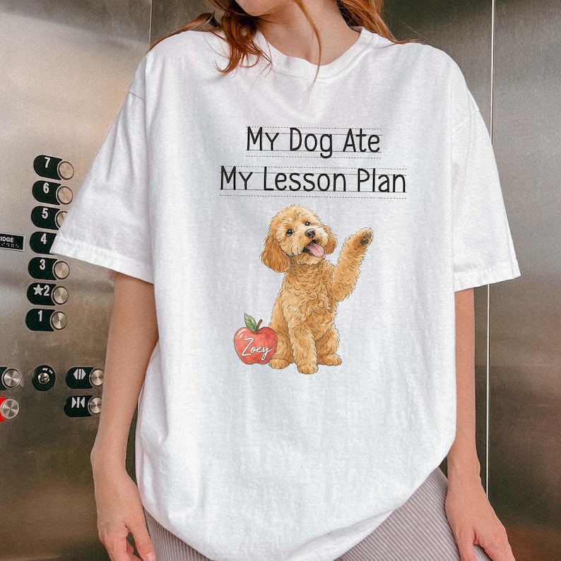 Custom Dog Teacher Shirt, Personalised Dog Teacher Shirt, Custom Photo Dog Shirt, Back to School, Dog Lover Gift for Teacher