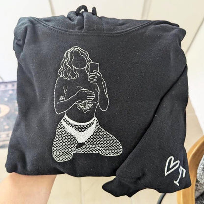 Spicy Hoodie, Custom Embroidered Portrait Sweatshirt, Custom Couple Portrait, Valentine Gift For Boyfriend, Gifts for Him, Anniversary Gift il_794xN.7041638509_6loh.jpg