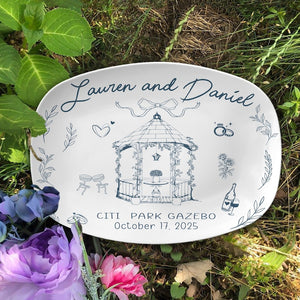 Custom Wedding Venue Platter Personalized Decorative Keepsake Plate with Names, Date & Location Wedding Gift Reception DECOR only