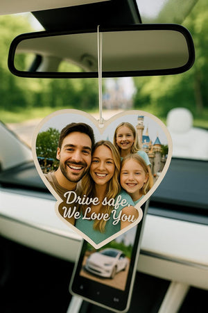 Personalized Picture Air Freshener, Custom Air Freshener, Couples Car Accessories, Photo Freshener, Car Freshies, Family Air Freshene