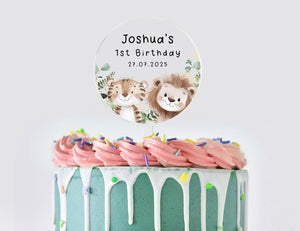 Personalised Safari Birthday Cake Topper | Birthday Celebrations | Birthday Cake Topper | Animal | Safari Birthday | Safari Cake Topper |