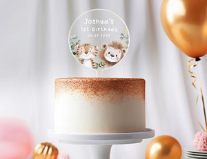 Personalised Safari Birthday Cake Topper | Birthday Celebrations | Birthday Cake Topper | Animal | Safari Birthday | Safari Cake Topper |