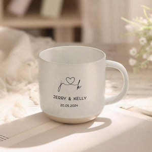 Personalized Mr & Mrs Coffee Mugs,Engagement Pottery Mug, Bridal Shower Gift,Custom Mug for Bride,New Wedding Gift For New Bride and Groom